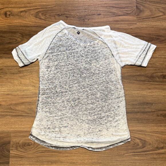 Prana T-Shirt Womens Small White Black Sheer Lightweight Trendy Top - Picture 4 of 5